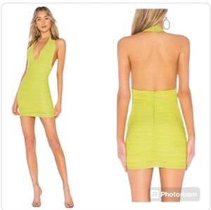 NBD Women's Lime Green Bodycon Mini Dress sz XS